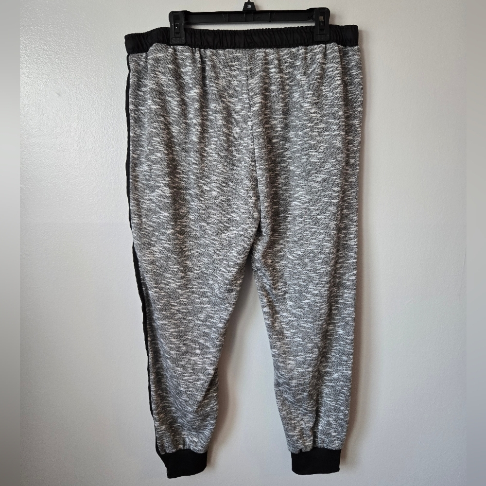 (3/$25) BONGO Gray Marl Joggers | Side Stripe Zipper Ankle Athleisure Size XL - Picture 6 of 7